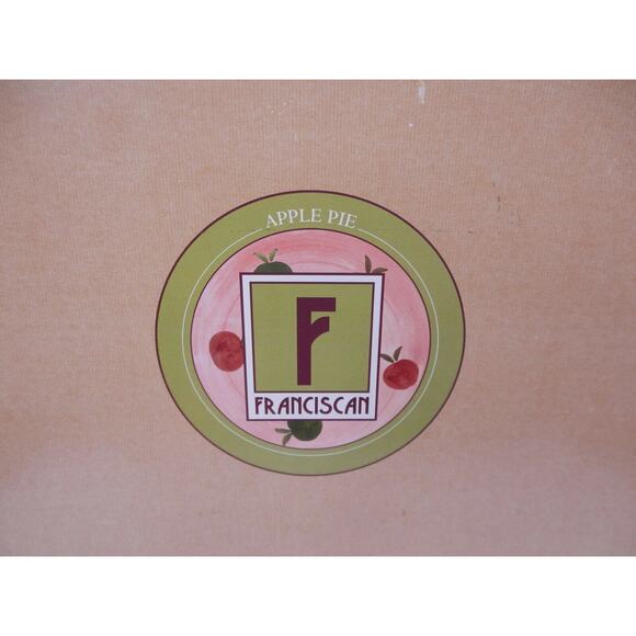 Franciscan APPLE PIE Large Serving Bowl 16" Earthenware MADE IN USA MINT w Box - Picture 10 of 11